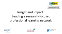 Insight and impact:  Leading a research-focused professional learning network front page preview
              