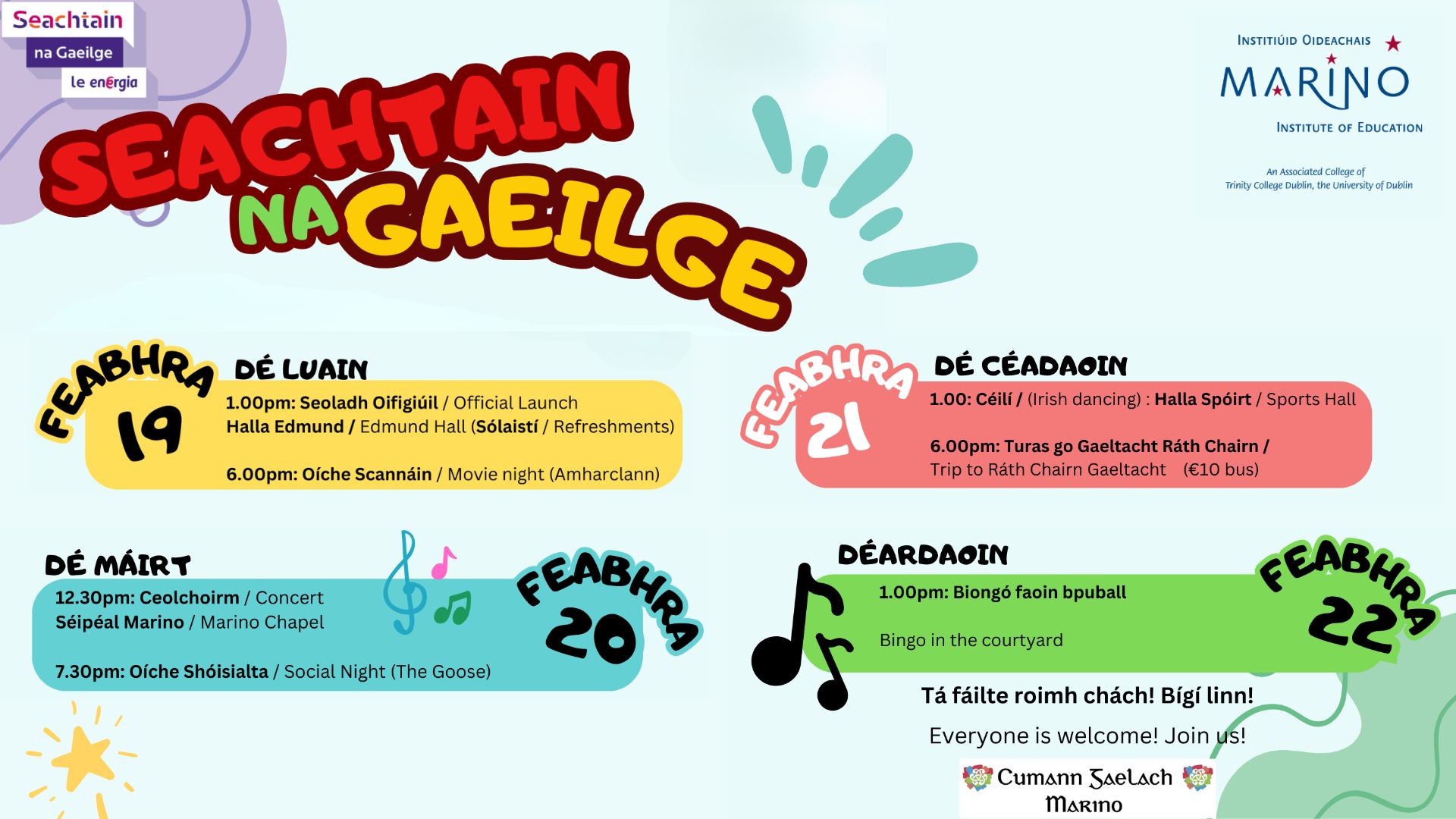 Seachtain na Gaeilge celebrations at Marino 2024 Marino Institute of