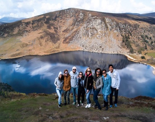 International Students by lake