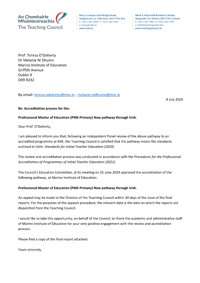 Accreditation MIE PME Gaeilge Pathway