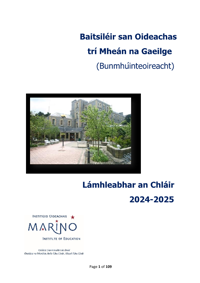 Bachelor in Education Through the Medium of Irish (Primary Teaching)